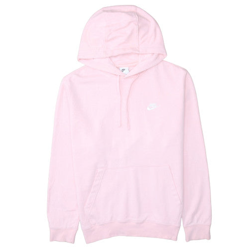 Nike Women Pink Pullover Hoodie L Cotton Blend Casual Sweatshirt