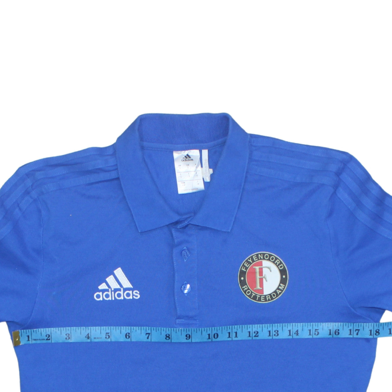 Adidas Men's Blue Feyenoord Rotterdam Polo Shirt Size S