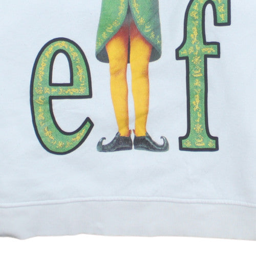 Primark Women’s White Elf Christmas Sweatshirt L Crew Neck Pullover