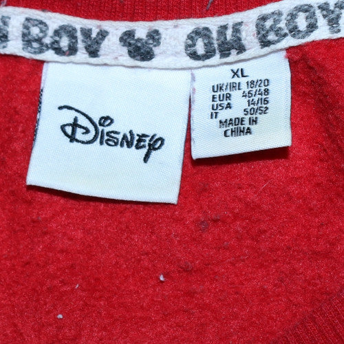 Disney Women's Red Mickey Mouse Pullover Sweatshirt XL
