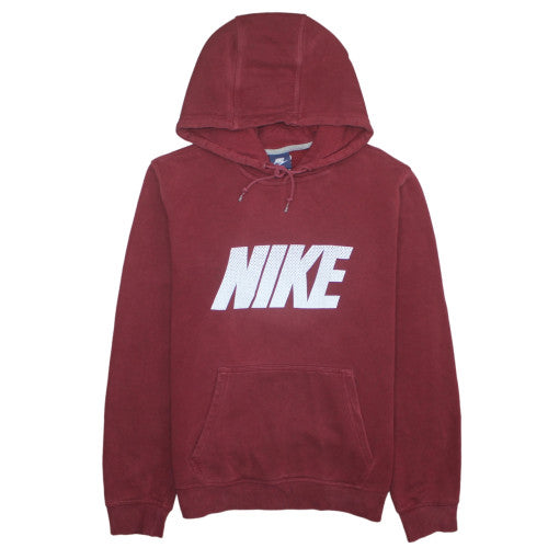 Nike Women's Burgundy Pullover Hoodie Sweatshirt Size M Cotton Blend