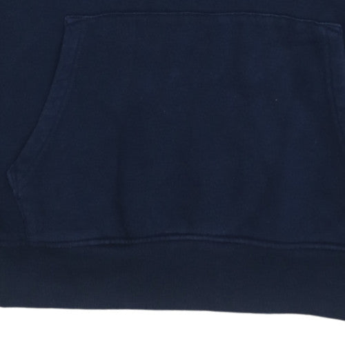 GAP Womens Navy Blue Pullover Hoodie Medium Cotton Blend Logo Classic