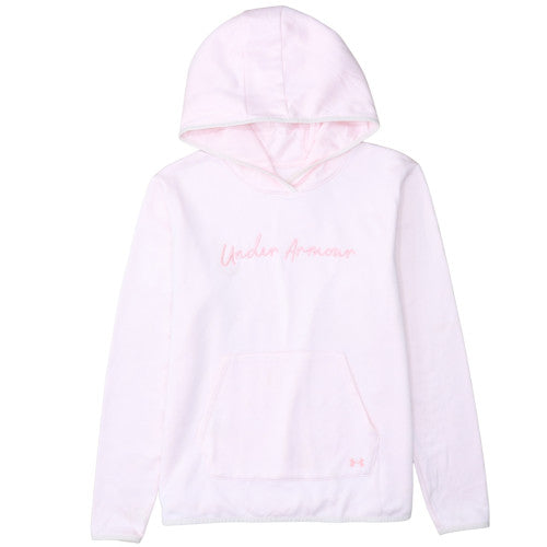 Under Armour Womens Pink Pullover Hoodie Medium Polyester Loose Fit