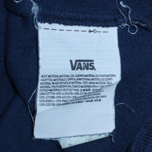 Vans Mens Blue Pullover Sweatshirt Small Crew Neck Classic Logo