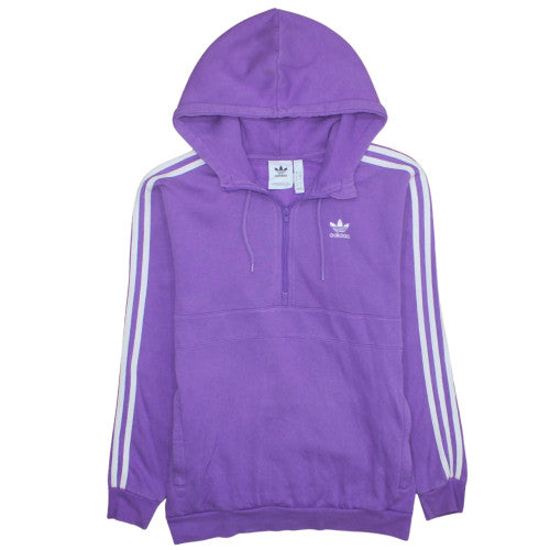 Adidas Men's Purple 1/2 Zip Hoodie Size S Sportswear