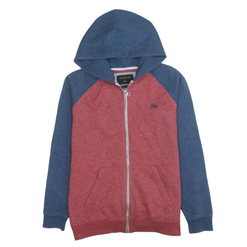 Quiksilver Men’s Red & Blue Full Zip Hoodie Size L