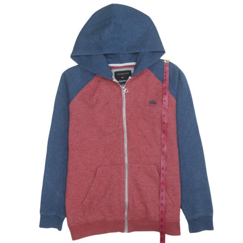 Quiksilver Men’s Red & Blue Full Zip Hoodie Size L