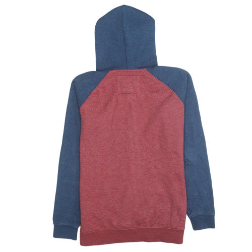 Quiksilver Men’s Red & Blue Full Zip Hoodie Size L