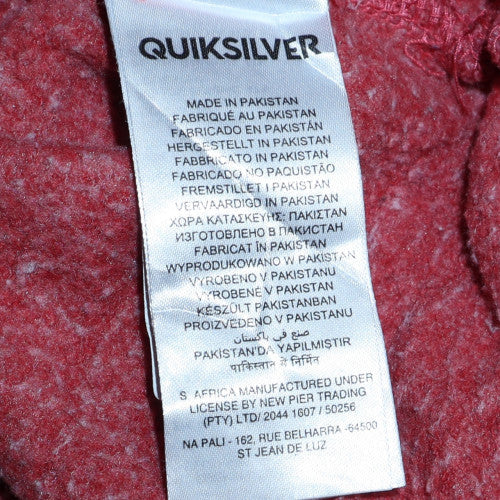 Quiksilver Men’s Red & Blue Full Zip Hoodie Size L