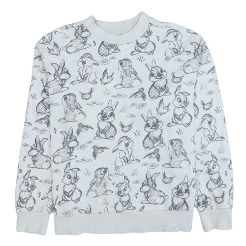 Disney at George Women White Thumper Pullover Sweatshirt Size M