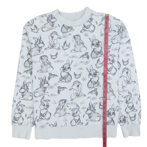 Disney at George Women White Thumper Pullover Sweatshirt Size M