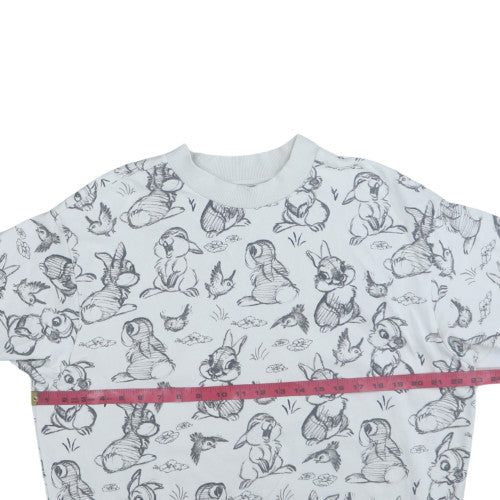 Disney at George Women White Thumper Pullover Sweatshirt Size M