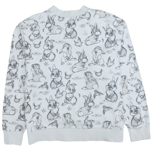 Disney at George Women White Thumper Pullover Sweatshirt Size M