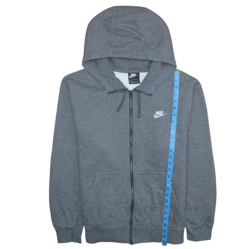 Nike Men's Grey Full Zip Hoodie L Fleece Classic Sweatshirt
