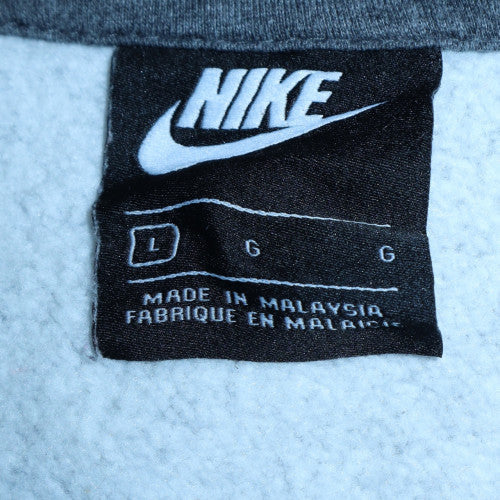 Nike Men's Grey Full Zip Hoodie L Fleece Classic Sweatshirt