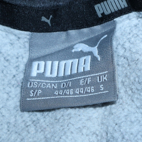 Puma Men's Grey Pullover Hoodie Size S Fleece Graphic Sweatshirt