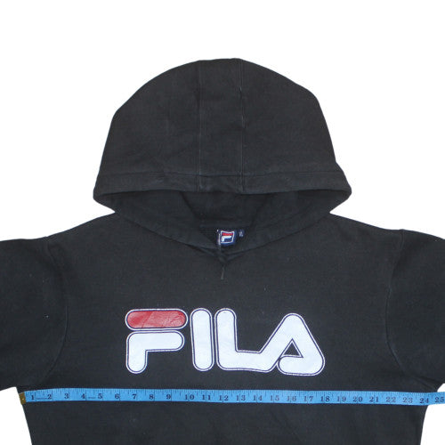 FILA Mens Black XL Pullover Hoodie with Logo Print
