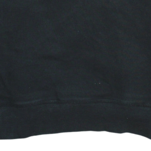 Tommy Hilfiger Men's Black Logo Tape Crew Neck Sweatshirt M