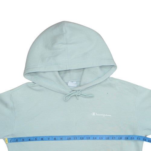 Champion Women’s Light Blue Pullover Hoodie Medium Cotton Blend