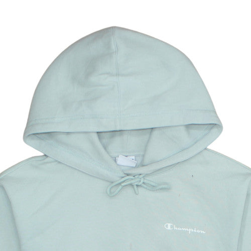Champion Women’s Light Blue Pullover Hoodie Medium Cotton Blend