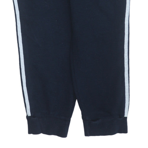 Adidas Men Black Jogger Trousers L Elastic Waist Side Stripe