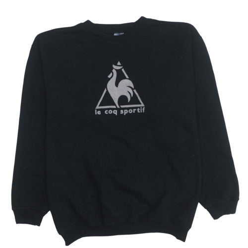 Le Coq Sportif Men's Black Crew Neck Pullover Sweatshirt M