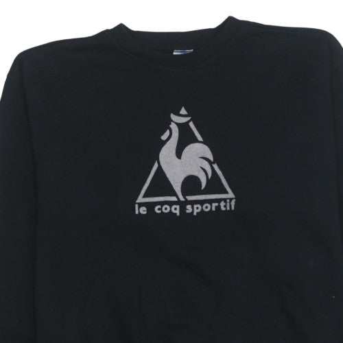 Le Coq Sportif Men's Black Crew Neck Pullover Sweatshirt M