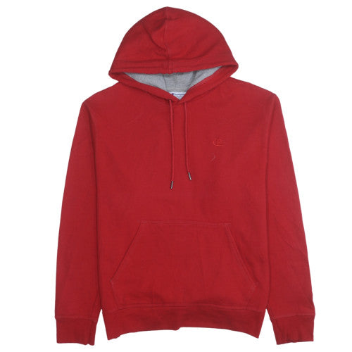 Champion Men's Red Pullover Hoodie M Classic Fleece Sweatshirt