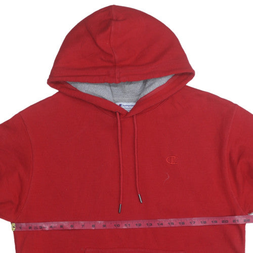 Champion Men's Red Pullover Hoodie M Classic Fleece Sweatshirt