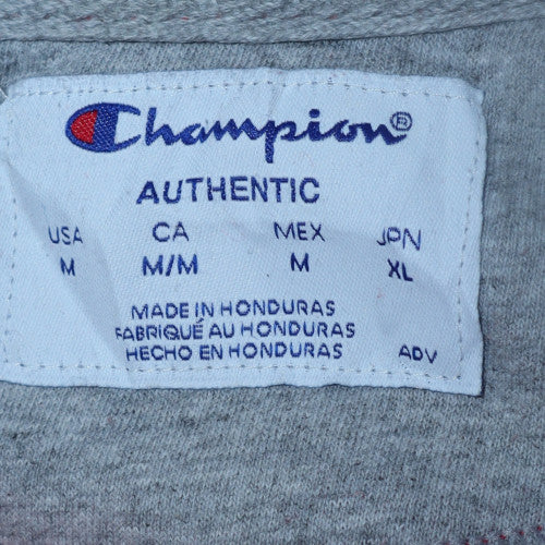 Champion Men's Red Pullover Hoodie M Classic Fleece Sweatshirt