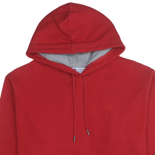 Champion Men's Red Pullover Hoodie M Classic Fleece Sweatshirt