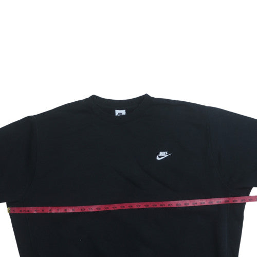 Nike Women Black XXL Pullover Sweatshirt Cotton Blend Crew Neck