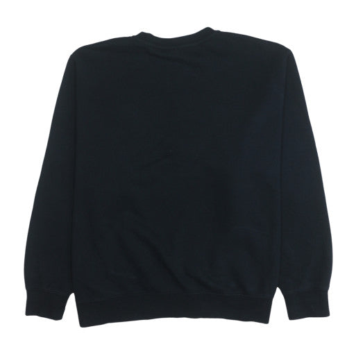 Nike Women Black XXL Pullover Sweatshirt Cotton Blend Crew Neck