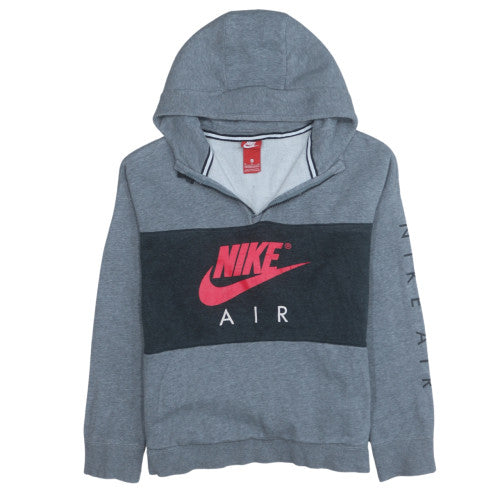 Nike Boys Grey XL Pullover Fleece Hoodie with Red Logo