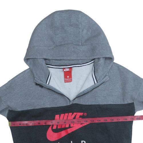Nike Boys Grey XL Pullover Fleece Hoodie with Red Logo