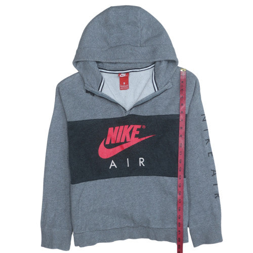 Nike Boys Grey XL Pullover Fleece Hoodie with Red Logo
