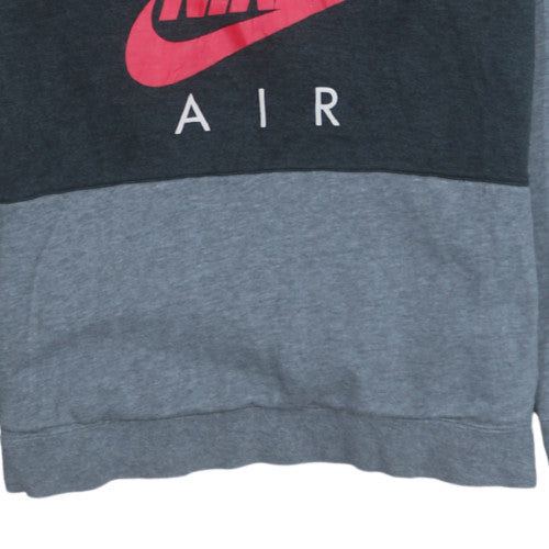 Nike Boys Grey XL Pullover Fleece Hoodie with Red Logo