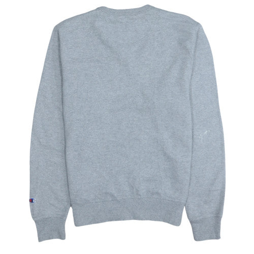 Champion Mens Grey Crew Neck Fleece Sweatshirt Size S Classic Fit