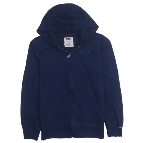 Levi's Boys Blue Full Zip Hoodie Size 14 Years Cotton Blend Logo Sweatshirt