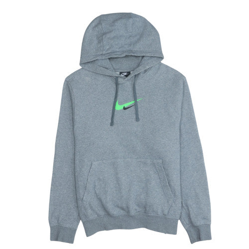 Nike Men's Grey Pullover Hoodie Small Logo Fleece Sportswear