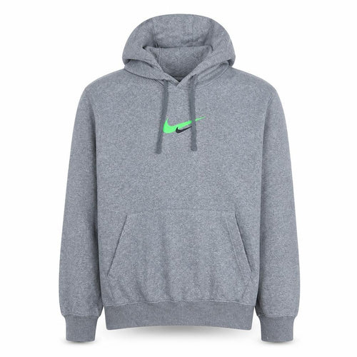 Nike Men's Grey Pullover Hoodie Small Logo Fleece Sportswear
