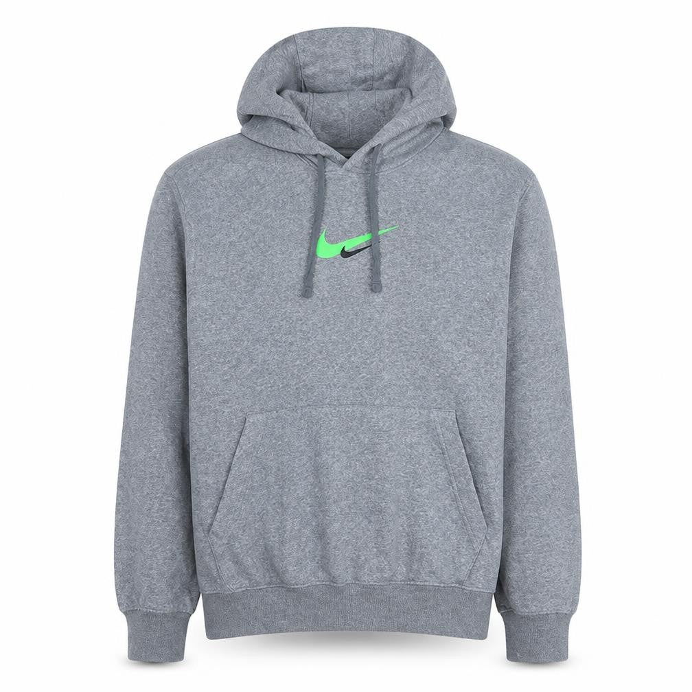 Nike Men's Grey Pullover Hoodie Small Logo Fleece Sportswear