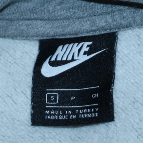 Nike Men's Grey Pullover Hoodie Small Logo Fleece Sportswear