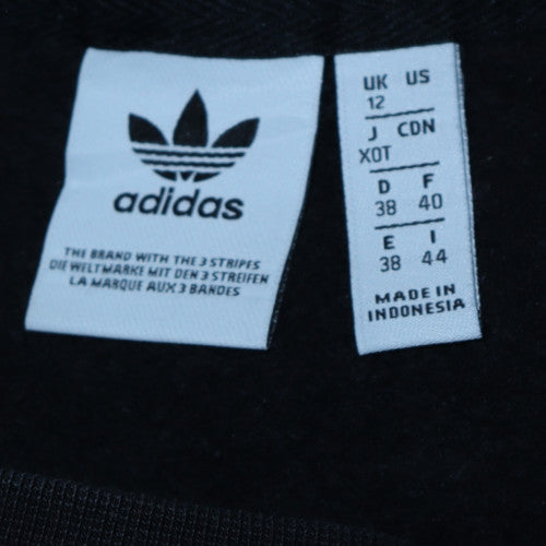Adidas Womens Black Size 12 Crew Neck Pullover Sweatshirt