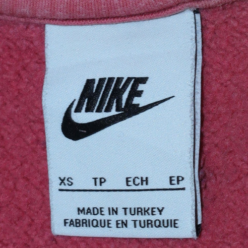 Nike Womens Pink XS Crew Neck Pullover Sweatshirt