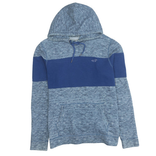 Hollister Men’s Blue Pullover Hoodie Size M Logo Hooded Sweatshirt