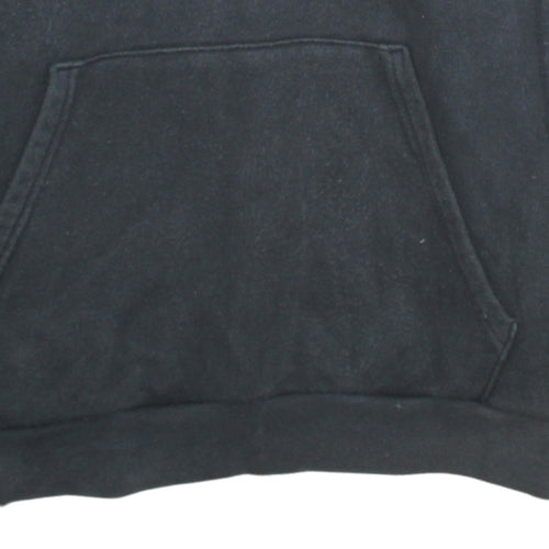 Adidas Mens Black 2XL Pullover Hoodie Graphic Print Cotton Blend