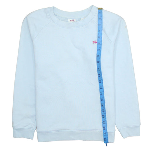 Levi's Women Light Blue XS Crew Neck Pullover Sweatshirt