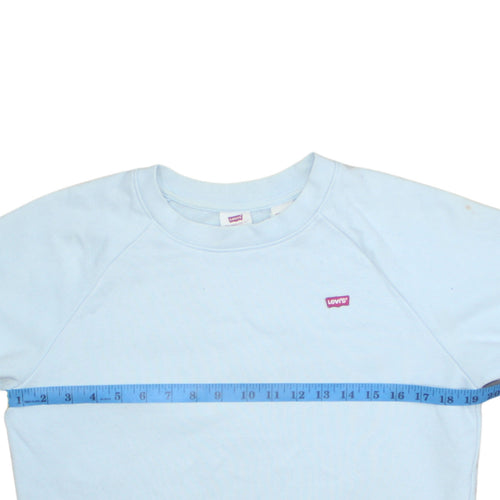 Levi's Women Light Blue XS Crew Neck Pullover Sweatshirt