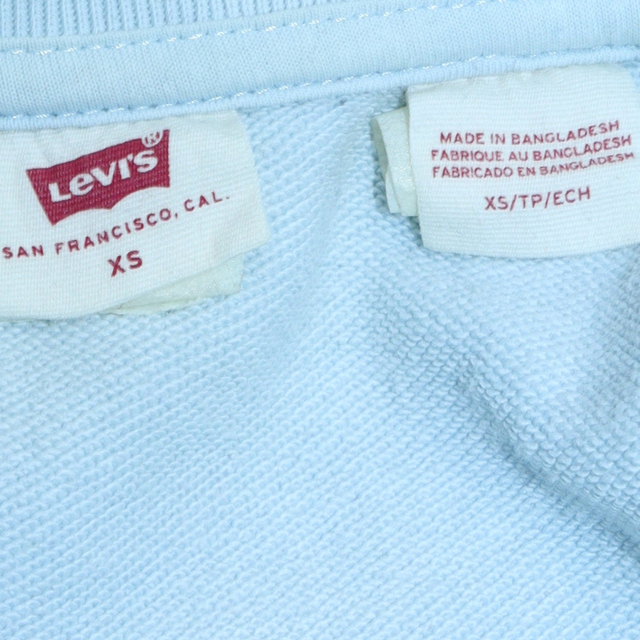 Levi's Women Light Blue XS Crew Neck Pullover Sweatshirt